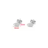 Brincos de Aço Inoxidável em Formato de Gota e Coração com Furos, Brincos Geométricos, Acessórios de Orelha Personalizados DIY, Acessórios de Joias, Atacado Transfronteiriço