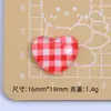 Hielo Transparente Rojo Cuadros Corazón Dibujos Animados Hecho a Mano DIY Pegamento de Crema Resina Accesorios Pequeños Hebilla de Zapato con Agujero Material para Joyería