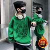 Moletom Masculino Primavera e Outono Top Infantil Outono 2025 Novo Pulôver Estiloso para Meninos Mais Velhos Roupa Infantil