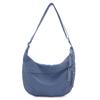 Bolsa Transversal Simples de Grande Capacidade Estilo Japonês para Mulheres, Bolsa de Ombro Leve com Textura de Nylon, Bolsa Dumpling Versátil e Fashion para Mulheres