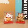 Fu Lu Atrae Riqueza y Tesoros, Adornos para Decoración de Coche, Gato de la Suerte con Mano que Saluda Automáticamente Alimentado por Energía Solar, Regalo de Apertura, Envío Directo