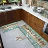 Alfombrillas de Cocina de Tira Larga Más Vendidas Juego de Dos Piezas Terciopelo de Cristal Resistentes a Manchas Antideslizantes para Platos y Tazas Anticaídas Transfronterizo