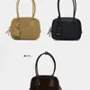 Bolsa de mano simple de gamuza con textura esmerilada para bolos, nueva de principios de primavera, bolso Boston retro para ir al trabajo