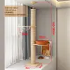 Árbol para Gatos con Asiento en Ventana, Casa para Gatos, Árbol para Gatos, Todo en Uno, Adecuado para Apartamentos Pequeños, Rascador para Gatos tipo Cápsula Espacial, Villa para Gatos