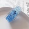 Anel de Cabelo Elástico de Linha Telefônica Colorido Gradiente Transparente para Mulheres Sem Costura Simples Pequeno Estilo Coreano Corda de Cabelo Elástico Headwear de Jaqueta de Couro