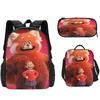 Mochila Escolar de Deformación Juvenil Nueva de Turning Red, Estudiante de Primaria y Secundaria, Mochila de Tres Piezas Periférica de Película de Anime