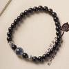 Pulsera Cuadrada de Madera con Cuentas de Ébano Natural de Barril Recto Especificaciones Alrededor de 0.6 para Hombres y Mujeres, Fabricante Pulseras