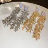 Brincos de franja longa de espiga de trigo design de nicho alta qualidade novos brincos populares brincos para afinar o rosto feminino