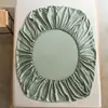 Funda de edredón, sábana bajera, colcha de grado A para maternidad e infantil 100S Lyocell Tencel, sábana bajera ajustada de color sólido de lujo de verano Lenzing Tencel