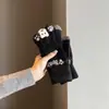 Guantes de felpa bonitos para mujer, de invierno, gruesos, cálidos, con pantalla táctil, de punto, de lana, para ciclismo, resistentes al frío, para estudiantes.