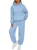 Amazon Europeo y Americano Otoño e Invierno Traje Deportivo Casual de Dos Piezas para Mujer con Sudadera con Capucha y Pantalones Sueltos Listo para la Venta