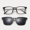 8191 gafas magnéticas abatibles para subir la barbilla con fijación al rostro para miopes, montura de gafas de sol con clip solar polarizado para conducir para hombres y mujeres