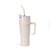 Taza de Coche Gigante con Asa Transfronteriza Acero Inoxidable 304 Vaso Aislado al Vacío Color Sólido Simple Vaso para Hielo Venta al por Mayor