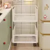 Estante para Sándwiches de Cocina Estante de Almacenamiento Multicapa Cesta de Verduras con Ruedas Carrito Multifuncional de Pie Cesta de Verduras