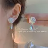 Pendientes de Flor Dulce Pequeña Fresca de Aguja de Plata 925 para Mujer Estilo Ins Nicho Elegantes Pendientes de Gama Alta Pendientes Joyería Al por Mayor