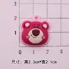 Transfronterizo Caricatura Oso Fresa Parche Adhesivo Suave Agujero Zapatos Flor Funda para Teléfono Móvil Taza de Agua Accesorios para el Cabello Pinza para el Cabello Titular Joyería Accesorios