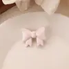 Novo Grampo de Cabelo Bico de Pato Rosa Creme Coreano com Laço Doce e Fofo Coração de Menina Clipe Lateral Clipe para Franja Acessórios de Cabelo
