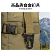 Temu Hebilla de Correa de Nylon Táctica para Exteriores Transfronteriza Correa de Ventilador Militar Mosquetón Multifuncional Gancho de Pico de Águila