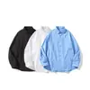 Yidao Vintage 2026 Otoño Nuevo Estilo Hong Kong Camisa Oversize de Color Sólido para Hombre, Marca de Tendencia, Camisa de Manga Larga Suelta de Gama Alta