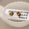 Aretes geométricos retro con estampado de leopardo estilo Hong Kong, modernos de otoño e invierno, personalizados de alta gama, versátiles, clip para la oreja sin perforación de bobina para mosquitos