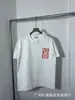 Camiseta Roja de Verano de Manga Corta con Logo Blanco de Casablanca, Marca de Moda Tendencia, Cuello Redondo, Estampado Minimalista, Redondo, Niche Casa