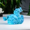 Enfeite de Dragão Zodiacal de Vidro, Dragão Auspicioso para Mesa de Escritório e Decoração de Casa, Artesanato para Atrair Riqueza, Dragão de Cristal Amarelo