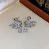 Pendientes de Plata Aguja Zirconia Cisne Gota de Agua, Pendientes de Moda Exquisitos y Versátiles, Pendientes de Lujo Ligero de Gama Alta con un Diseño Único