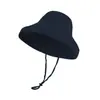 Fábrica de Chapéu de Pescador de Veludo Chapéu de Sol de Aba Larga Atacado Outono e Inverno Unissex Casual Cor Sólida Estilo Japonês Chapéu Bucket Transfronteiriço