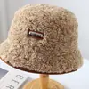 Sombrero de Pescador de Lana de Cordero para Mujer, Grueso y Cálido de Felpa para Otoño e Invierno, Versátil y Favorecedor, Moderno