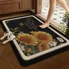 Alfombrilla de Baño de Lujo Ligero de Barro Diatomeas Alfombra para Entrada de Inodoro Resistente a Manchas Antideslizante Secado Rápido Uso en el Hogar Absorbente de Agua Felpudo
