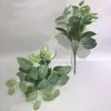 Rábanos Artificiales Verdes de 7 Ramas Transfronterizos para Separar Maceteros, Plantas en Maceta, Arreglos Florales, Muros de Plantas Verdes, Decoración de Paisajismo con Muros de Plantas Verdes