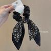 Corea del Sur Dongdaemun Nuevo Estilo Cinta Cuerda para el Cabello Elegante Lazo Floral Cuerda para la Cabeza Elegante Color Sólido Banda para el Cabello de Celebridad Cibernética Accesorios para el Cabello