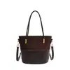 Bolso Pequeño Moda para Mujer Popular Bloque de Color Mate Cesta de Frutas Mini Bolso Cubo Nuevo Bolso de Hombro Cruzado de Alta Gama