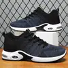 Tenis para Hombre, Zapatos de Malla Transpirable, Zapatos de Running Suaves con Suela de Amortiguación de Aire, Zapatos Versátiles para Hombre de Tejido Fly-Knit, Zapatos Casuales de Talla Grande, Elegantes