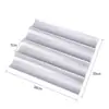 Molde Grueso Antiadherente de 2 Compartimentos para Baguette, Molde para Pastel, Charola Ondulada para Hornear Pan Largo Francés