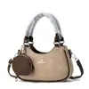 Bolso de Hombro Clásico Retro de Moda con Bloques de Color y Textura, Bolso Pequeño de Gama Alta con Decoración Exquisita, Bolso Diario para Mujer para el Trabajo