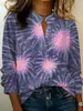 Nova camisa feminina de comércio exterior, top transfronteiriço, camisa estampada de gola V, Amazon