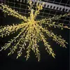 Luces de cadena LED tipo fuegos artificiales con control remoto y atenuación, luces decorativas de ambiente festivo con forma de árbol de Navidad
