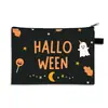 Serie de Halloween 2026 Bolsas de Almacenamiento Pequeñas Estampadas de Gran Capacidad para Regalos, Dulces, Artículos de Tocador