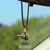 Colgante de Calabaza de la Fortuna de Sándalo Verde Llavero de Coche Adorno para Bolsa Memoria USB Cadena para Teléfono Adorno de Cuerda Trenzada Hecho a Mano