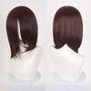 Peruca Universal de 40cm para Topo da Cabeça, Aplique de Cabelo Sintético para Penteado com Franja Longa, Base de Cabelo Universal de 40cm com Rede de Rosa