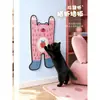 Placa de Arranhar para Gatos Sisal em Formato de Urso Morango Desenho Animado Infantil, Protetor de Parede Durável, Acessório Decorativo de Arranhar para Parede da Sala de Estar