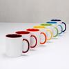 Taza de Cerámica al Por Mayor del Fabricante Exportación Tazas de Café con Esmalte Colorido con Logo Impreso Tazas de Agua para el Hogar Regalo Porcelana Blanca