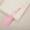 10 cm de Largo Borla Xiangyun Ruyi Oreja Colgante Ventilador Antiguo Oreja Hogar Hanfu Solapa de Presión Accesorios Colgantes Oreja