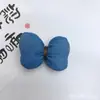 Laço Azul Denim Algodão Preenchido Feito à Mão Material DIY Decoração de Roupas de Bebê Bolsa Acessórios Capa de Celular Joias