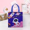Bolsa de TNT Transfronteriza Regalo de Astronauta Bolsa de Compras Serie de Astronautas Dibujo Animado Lindas Bolsas para Niños