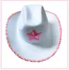 Sombrero de Vaquero Occidental para Role-Playing con Estrella de Lentejuelas, Sombrero de Protección Solar para Fiestas de Despedida de Soltero y Disfraces de Halloween