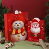 Bolsa de Regalo Navideña Transfronteriza Bolsa Souvenir de Dibujos Animados de Papá Noel Empaque de Bocadillos para Fiesta Festiva Comercio Exterior