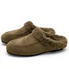 Pantuflas de Felpa Cálida para la Cabeza 2026 para Mujer, Zapatos Perezosos para Exteriores, Medias Zapatillas sin Cordones, Cómodas Antideslizantes de Piel