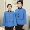 Uniformes de trabajo de manga larga para limpieza de propiedades, otoño e invierno, habitación de hotel, personal de limpieza de hospitales, uniformes de trabajadora al por mayor